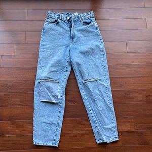 H&M & Denim Ripped Mom Jeans